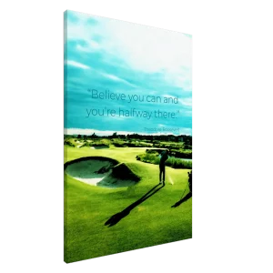 Believe you can and you’re halfway there | Golfbild | Canvas 100cm x 70cm