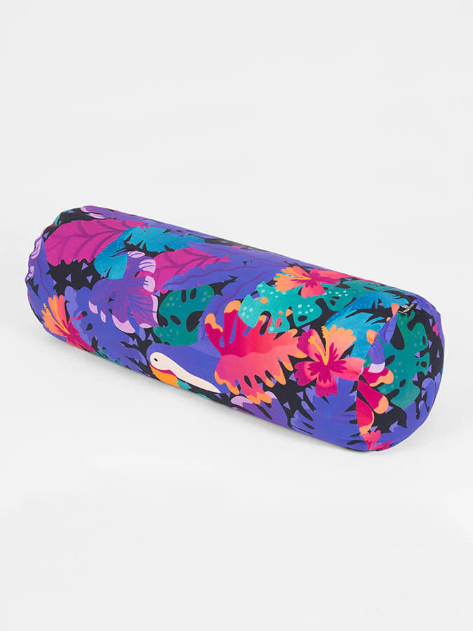 Yoga Studio Bolster biologique de sarrasin Designed - Collection Floral – Image 2
