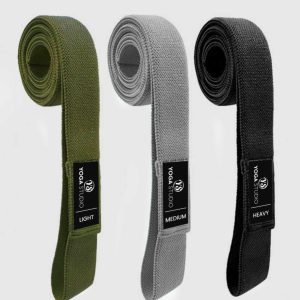 Yoga Studio Long Loop Fabric Resistance Bands Set of 3