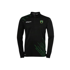 Sweat couleur noir vert zippé