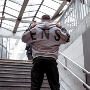 HOODIE Oversize Unisexe STENSED Grey