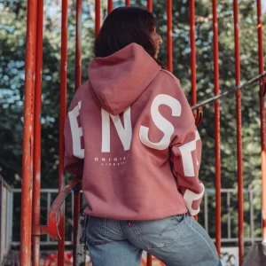 HOODIE Oversize Unisexe STENSED Pink