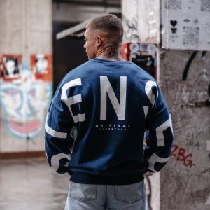 Jumper Oversize Unisexe STENSED Night Blue