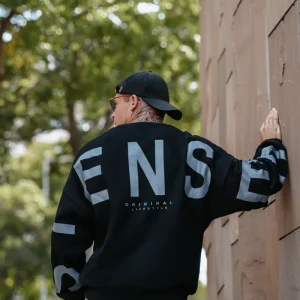 Jumper Oversize Unisexe STENSED Black & Grey