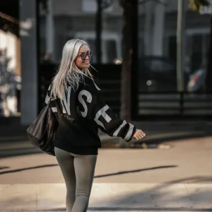 Jumper Oversize Unisexe STENSED Black & Grey