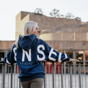 HOODIE Oversize Unisexe STENSED Navy