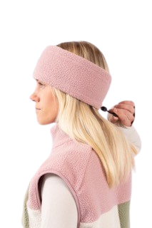 BANDEAU–Throwback sherpa headband faded woodrose – Image 3