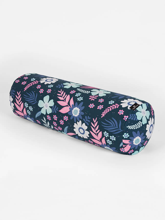 Yoga Studio Bolster biologique de sarrasin Designed - Collection Floral – Image 5