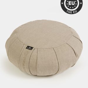Yoga Studio EU Organic Buckwheat Zafu Round Linen Cushion
