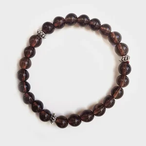 Yoga Studio Smoky Quartz Mala Bracelet en perle