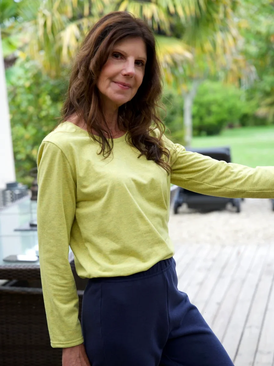 T-shirt Manches Longues Pyjama PERDRIX Jaune Citron – Image 4