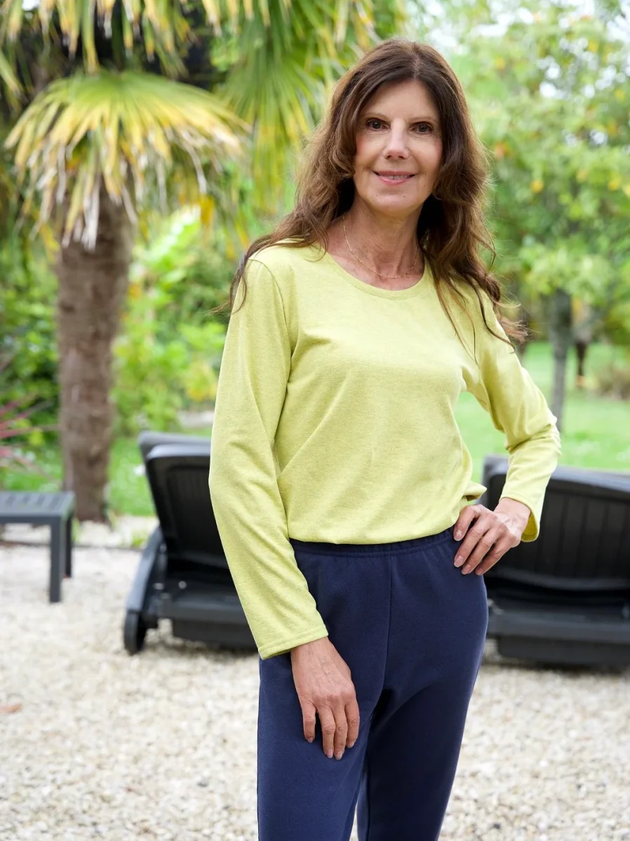 T-shirt Manches Longues Pyjama PERDRIX Jaune Citron – Image 5