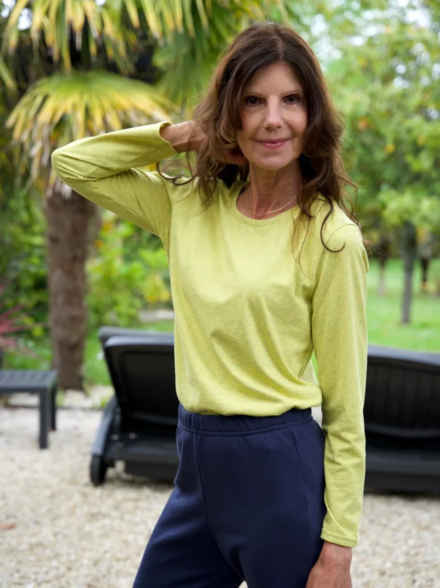 T-shirt Manches Longues Pyjama PERDRIX Jaune Citron – Image 6