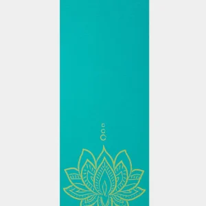 Gaiam Turquoise Premium Reversible Lotus Yoga Mat 6mm