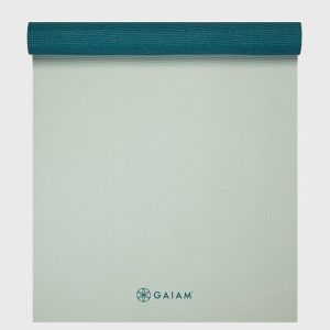 Gaiam Deep Reversible 2 Colour Yoga Mat 4mm - Jade/Icicle