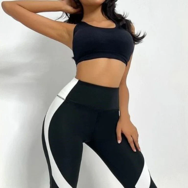 Legging Taille Haute | Bicolore – Image 2