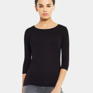 Yoga Studio Women's Organic Cotton 3/4 Sleeve Stretch T-Shirt