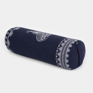 Yoga Studio Bolster biologique de sarrasin Designed Round - Collection Elephant