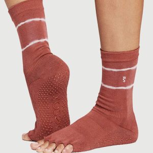 ToeSox Crew Half Toe Women's Yoga Grip Socks