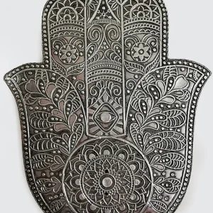 Namaste Hamsa Hand Embossed Encens Ash Catcher Holder