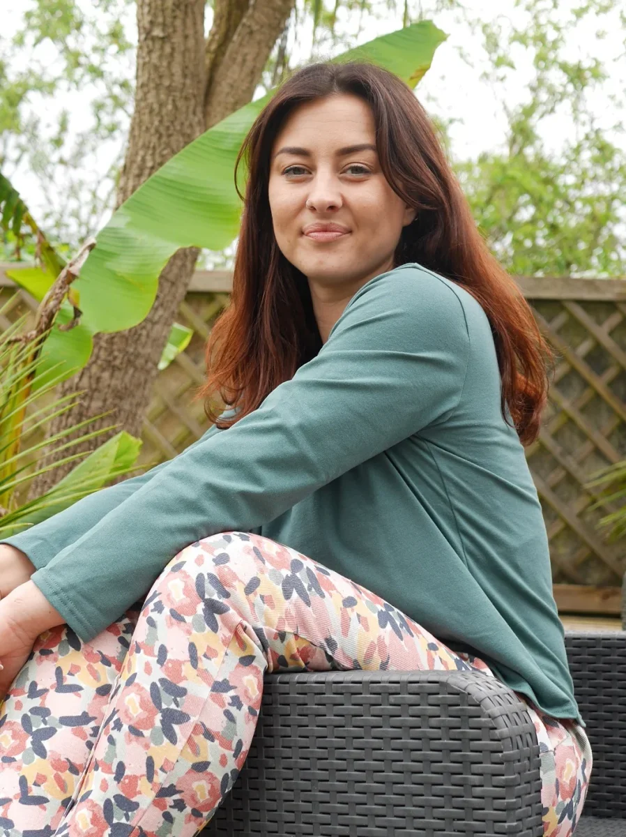 T-shirt Manches Longues Pyjama PERDRIX Vert Forêt