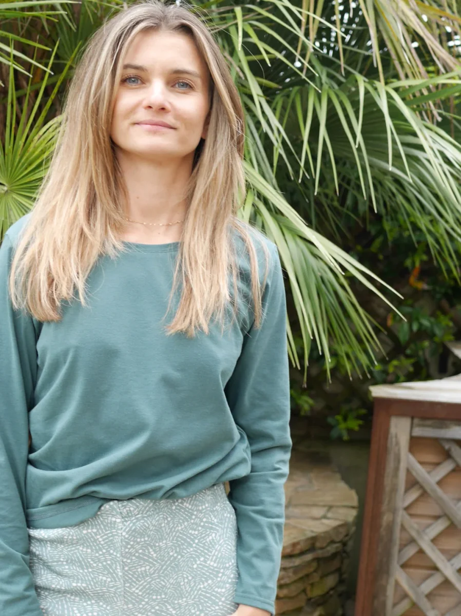 T-shirt Manches Longues Pyjama PERDRIX Vert Forêt – Image 5